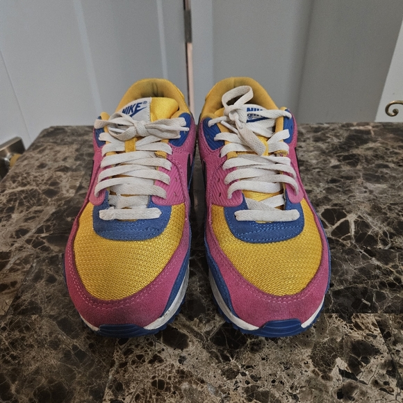 Nike Air Max 90 USED Men’s Multi Color Suede Shoes Sneaker Size 8.0 9.5 Women’s - Picture 2 of 5